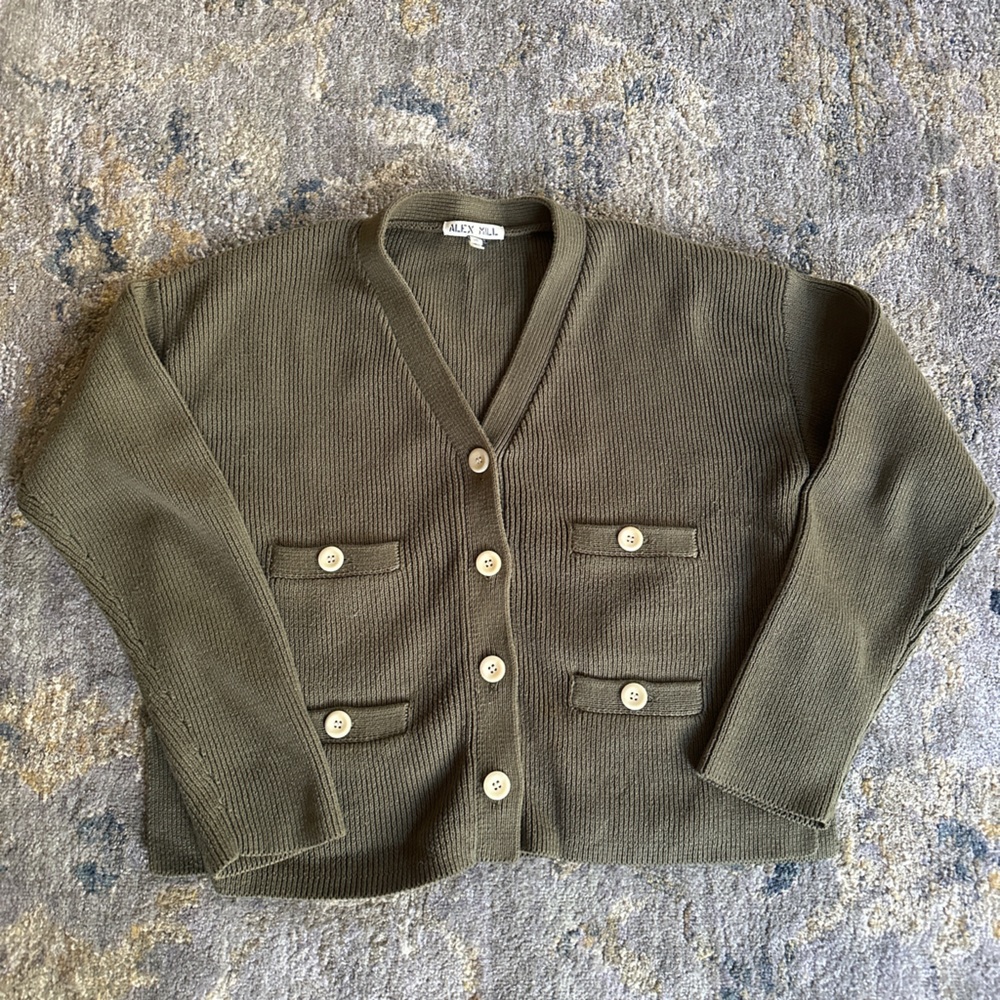 Alex Mill Olive Knit Sweater